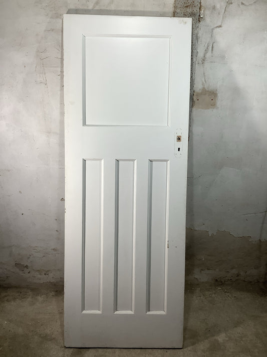 Main Picture 1930s Internal Painted  Pitch Pine Reclaimed Door
