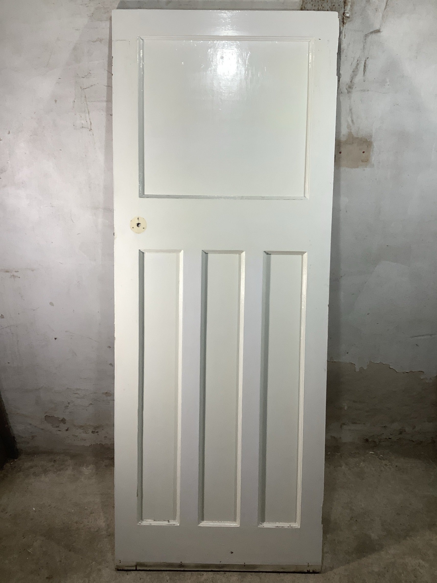 7th Pic 1930s Internal Painted  Pitch Pine Reclaimed Door