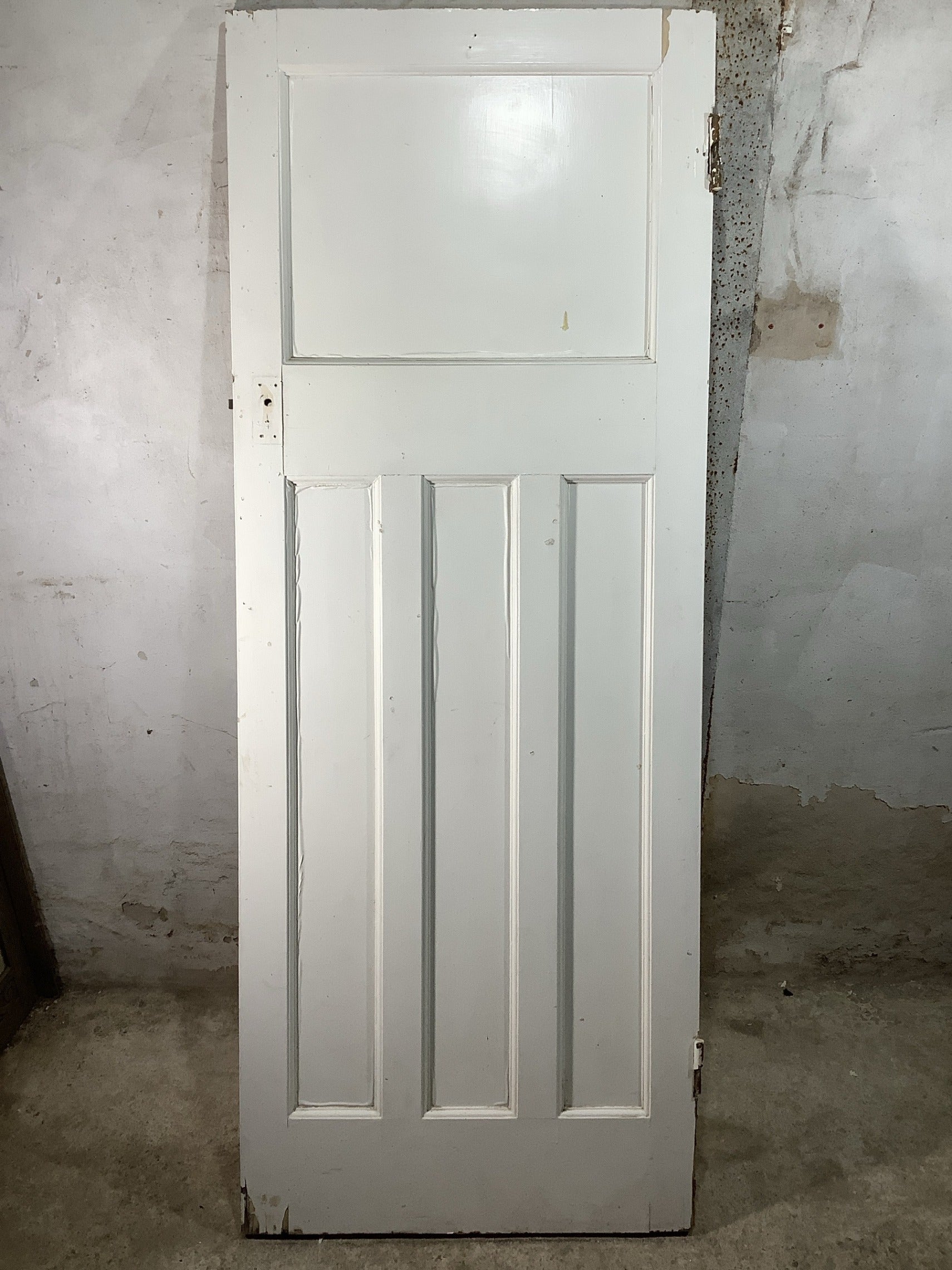 7th Pic 1930s Internal Painted  Pitch Pine Reclaimed Door