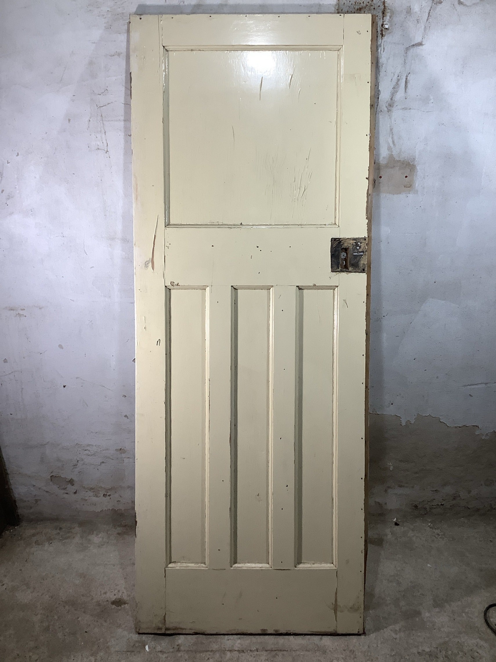 Main Picture 1930s Internal Painted  Pitch Pine Reclaimed Door