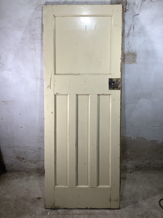 Main Picture 1930s Internal Painted  Pitch Pine Reclaimed Door