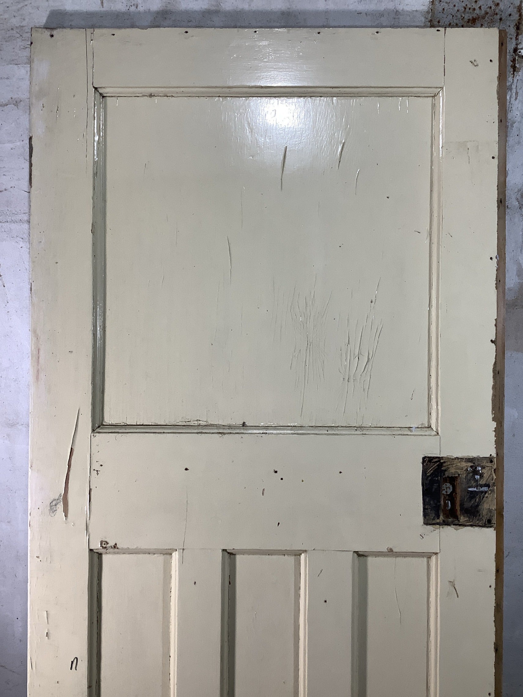 2nd Pic 1930s Internal Painted  Pitch Pine Reclaimed Door