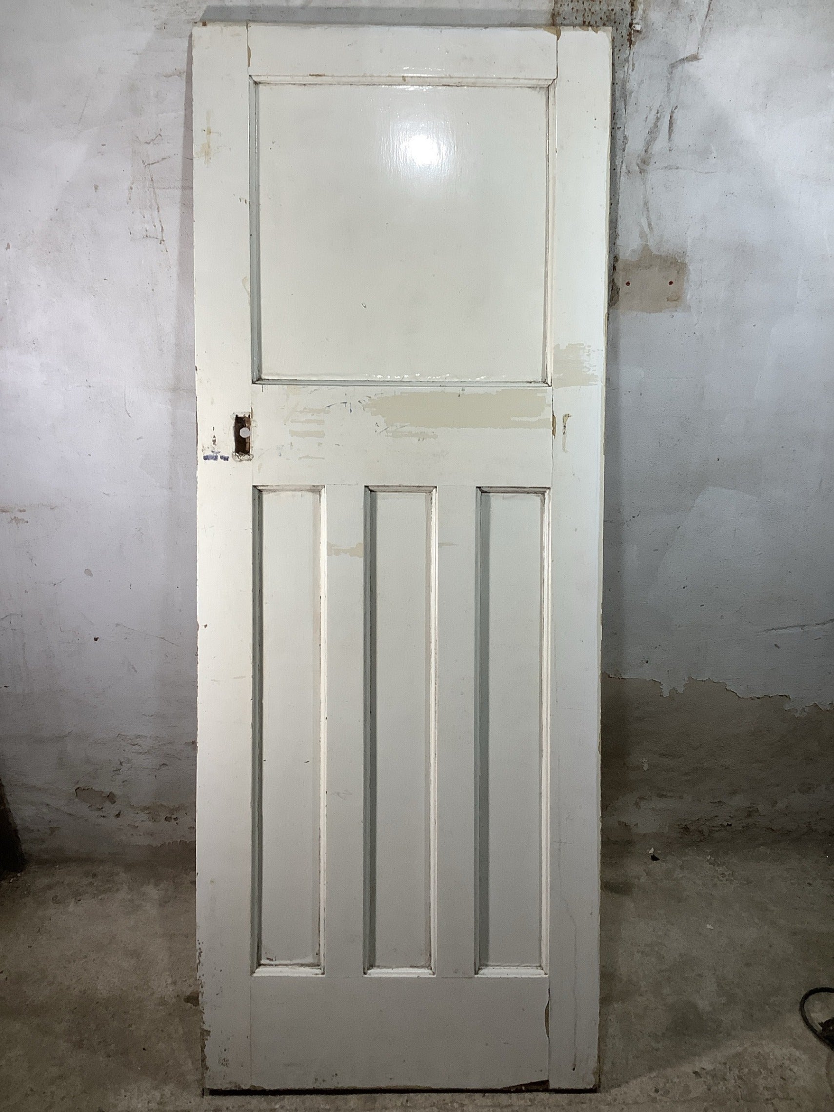 7th Pic 1930s Internal Painted  Pitch Pine Reclaimed Door