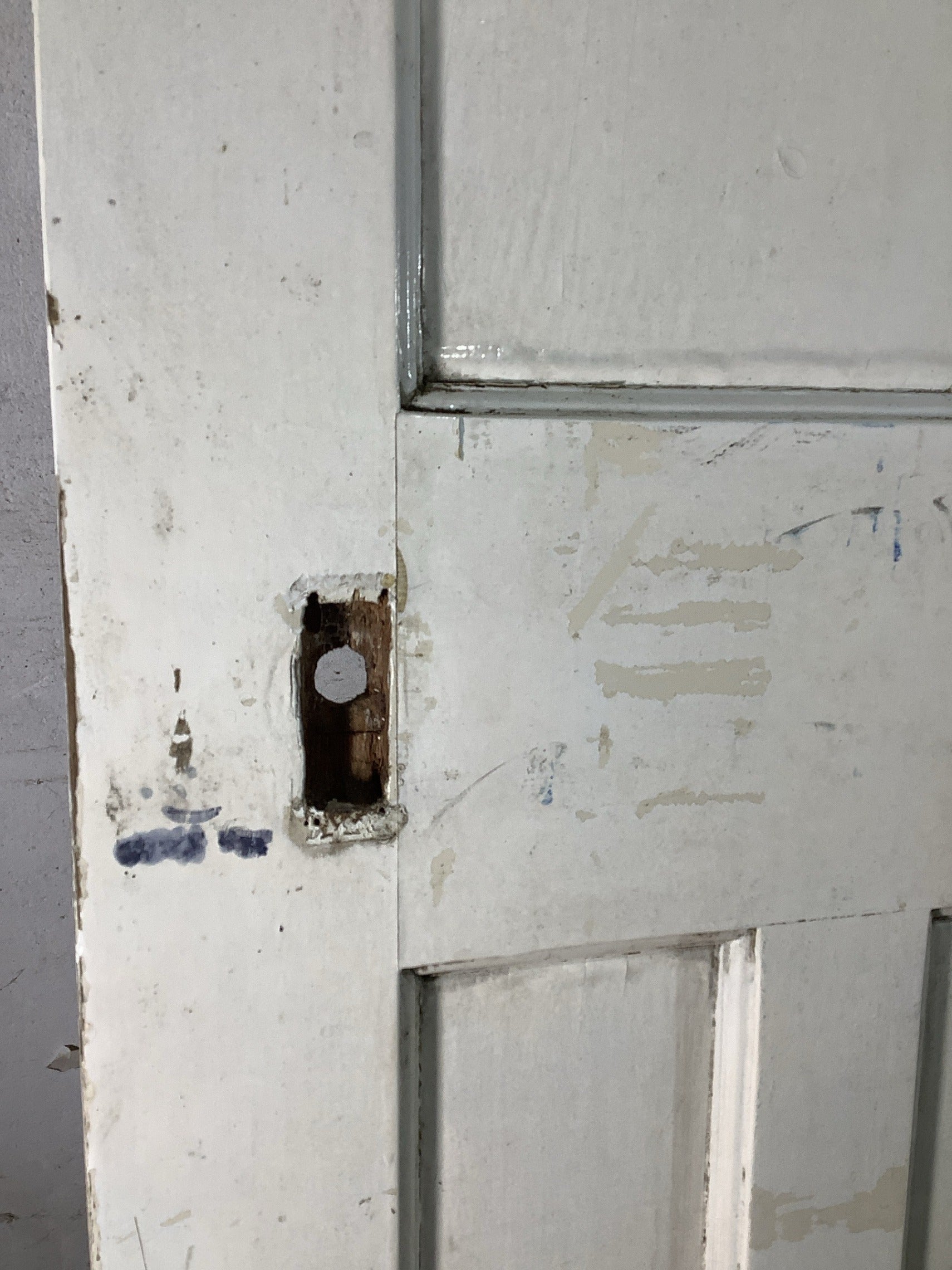 10th Pic 1930s Internal Painted  Pitch Pine Reclaimed Door