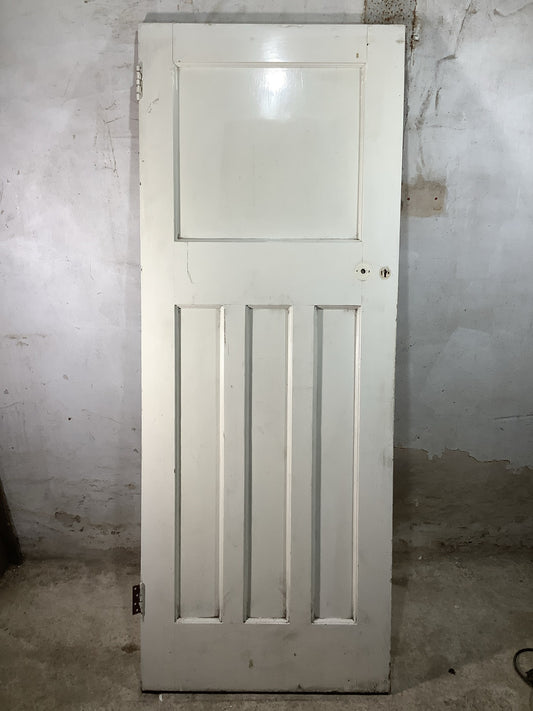 Main Picture 1930s Internal Painted  Pitch Pine Reclaimed Door