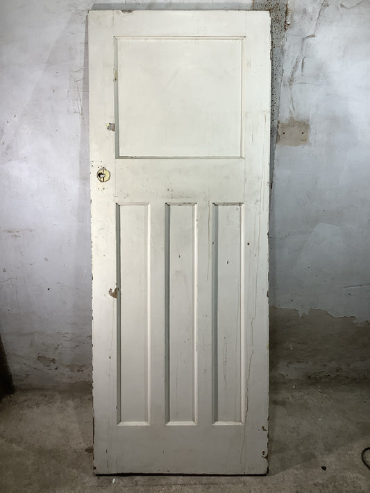 Main Picture 1930s Internal Painted  Pitch Pine Reclaimed Door