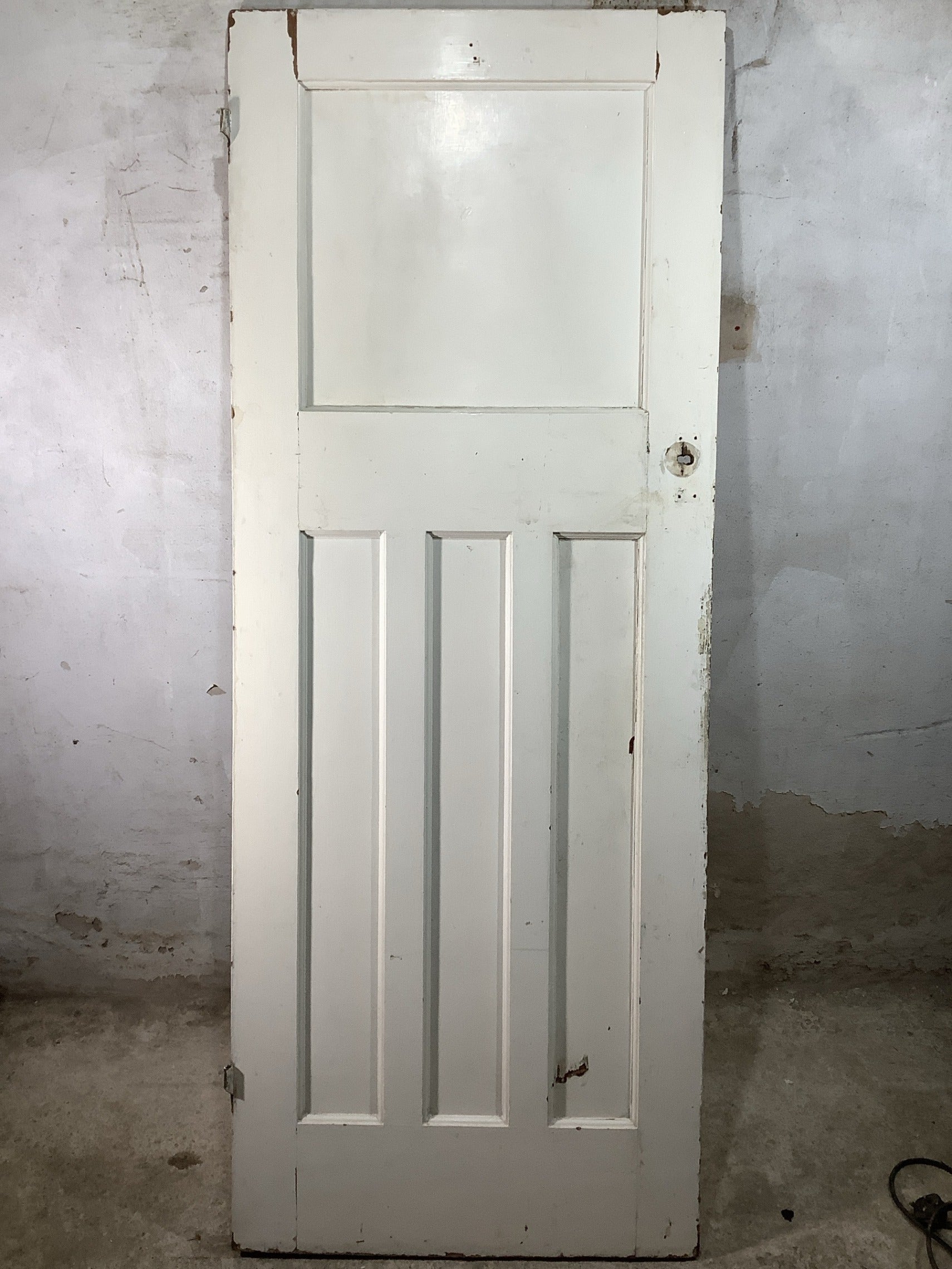 7th Pic 1930s Internal Painted  Pitch Pine Reclaimed Door