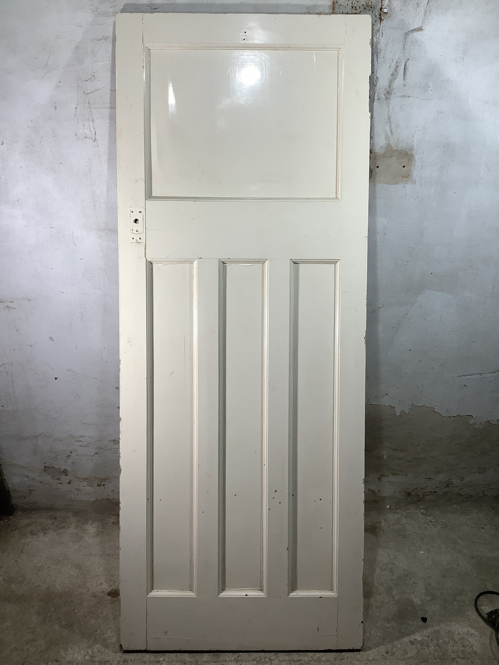 7th Pic 1930s Internal Painted  Pitch Pine Reclaimed Door