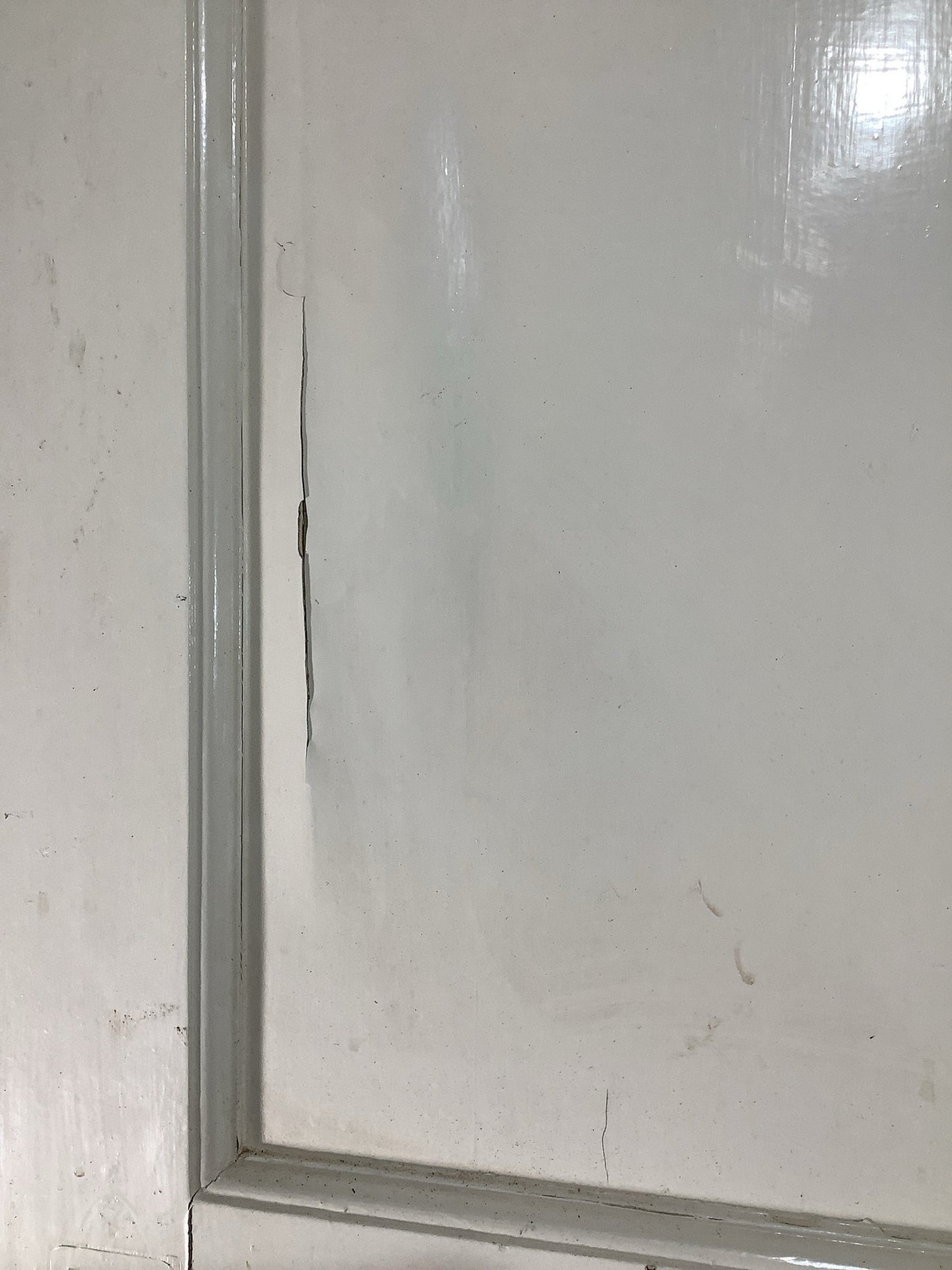 8th Picture showing panel need glueing back down