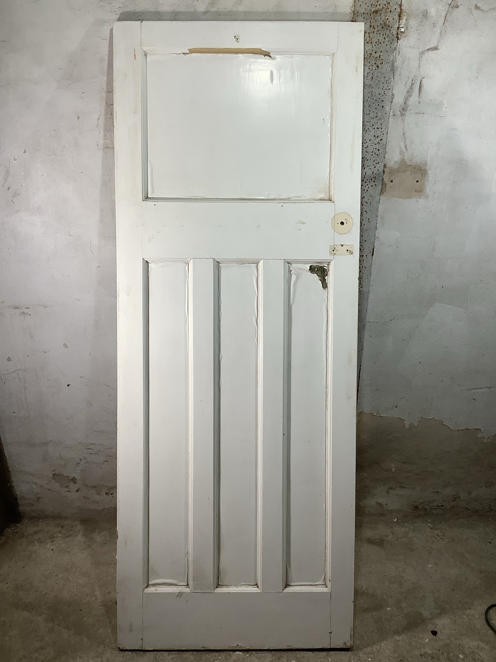 Main Picture 1930s Internal Painted  Pitch Pine Reclaimed Door