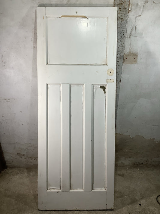 Main Picture 1930s Internal Painted  Pitch Pine Reclaimed Door