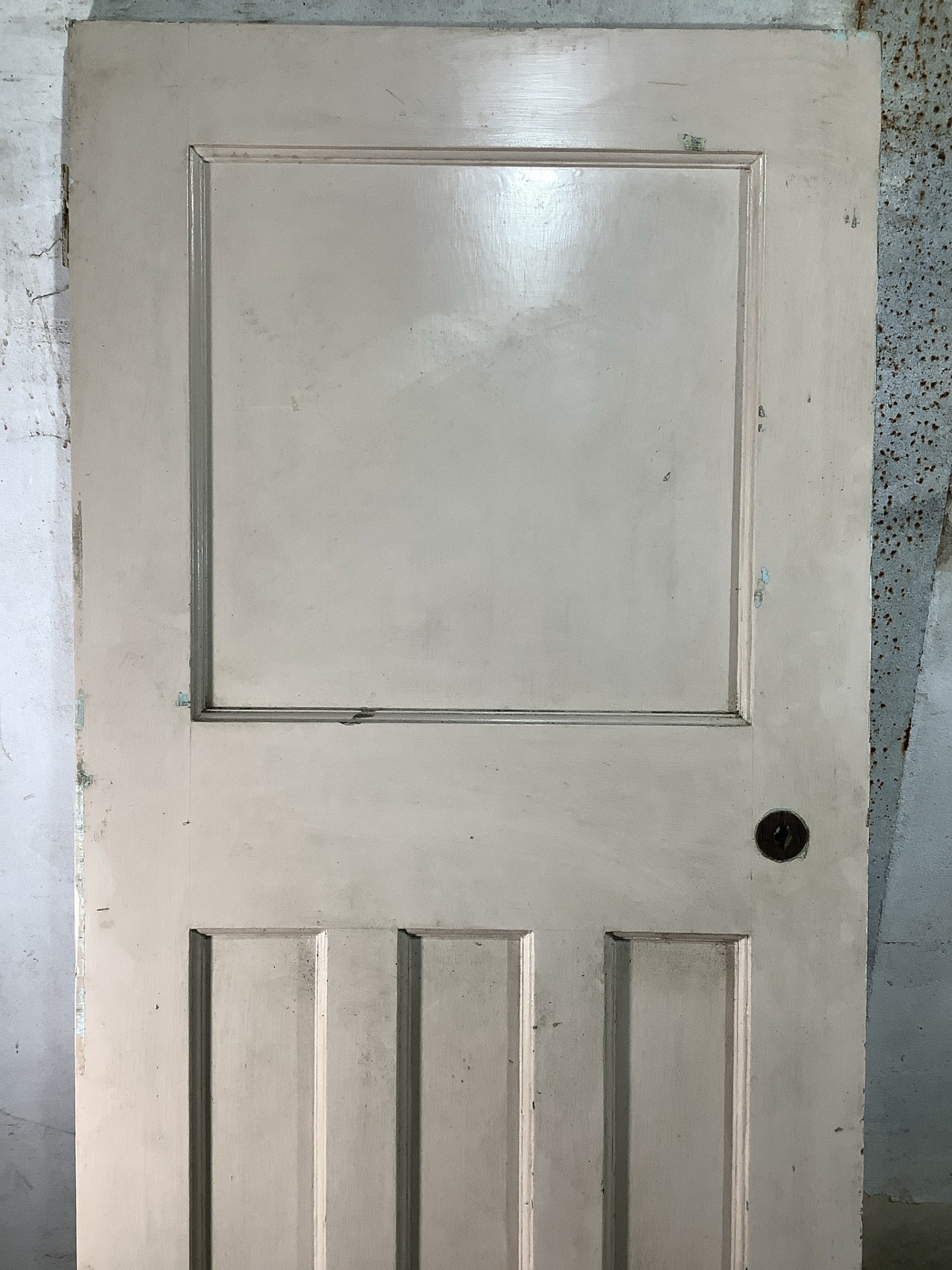 2nd Pic 1930s Internal Painted  Pitch Pine Reclaimed Door