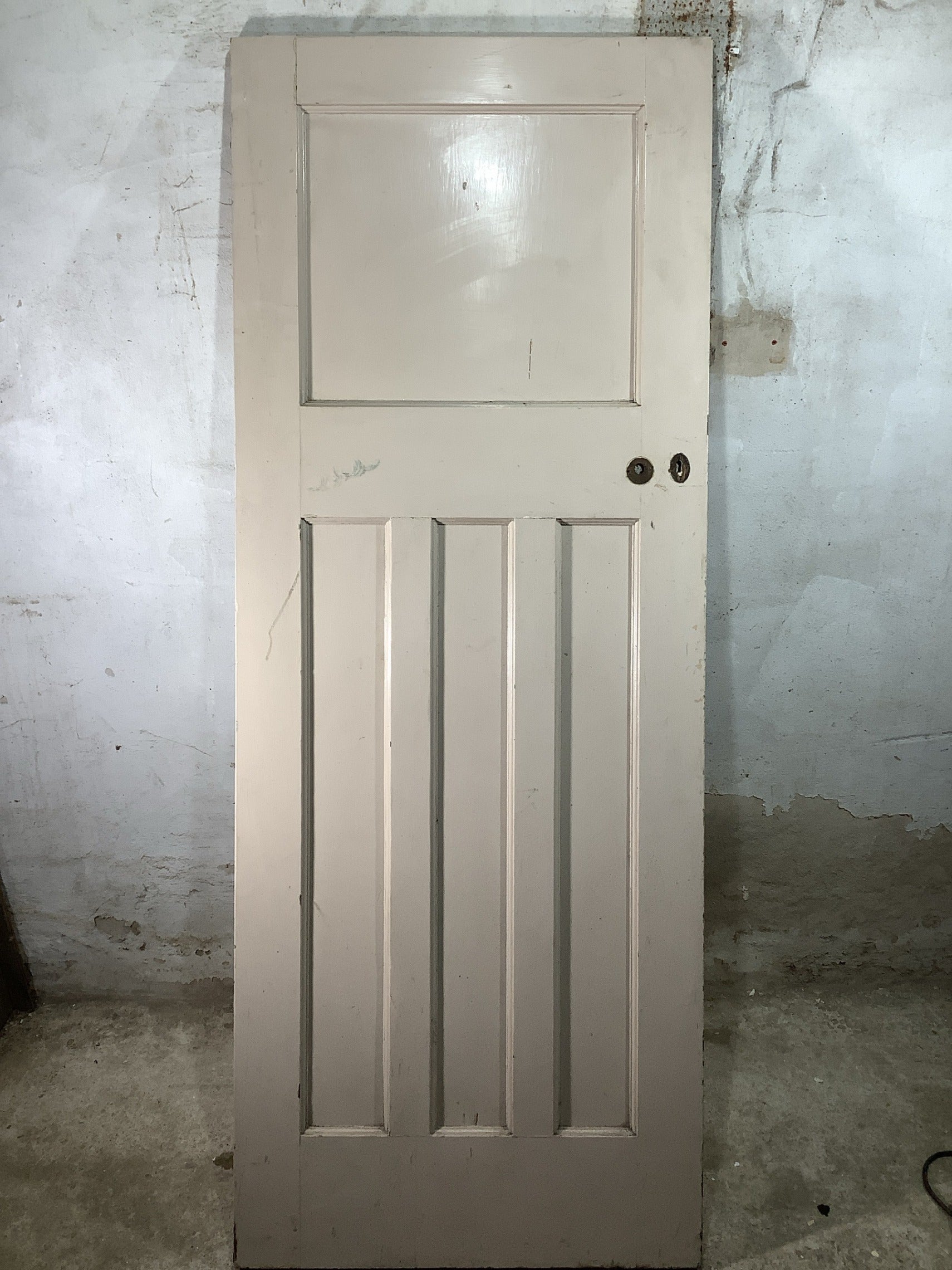 7th Pic 1930s Internal Painted  Pitch Pine Reclaimed Door