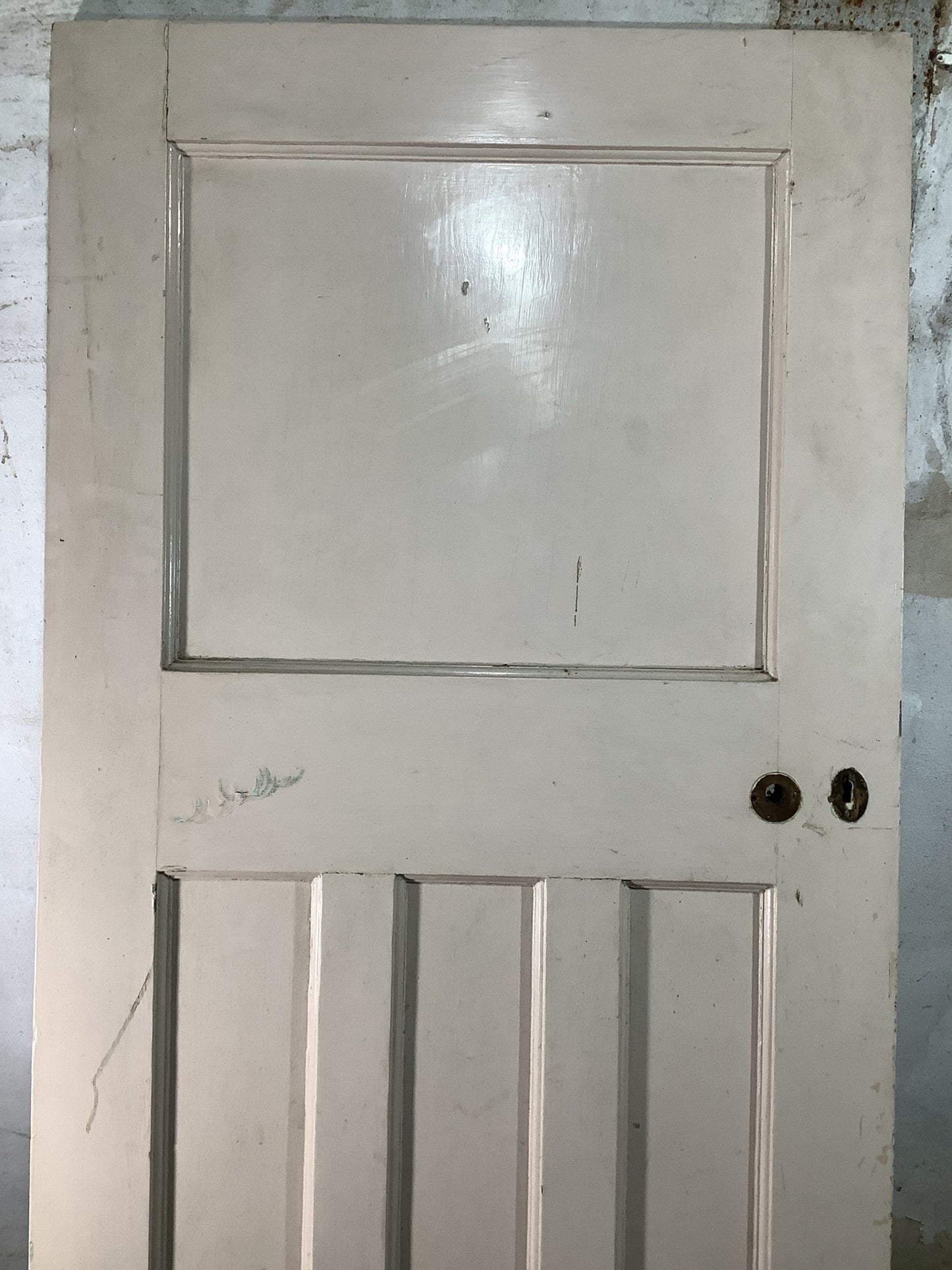 8th Pic 1930s Internal Painted  Pitch Pine Reclaimed Door