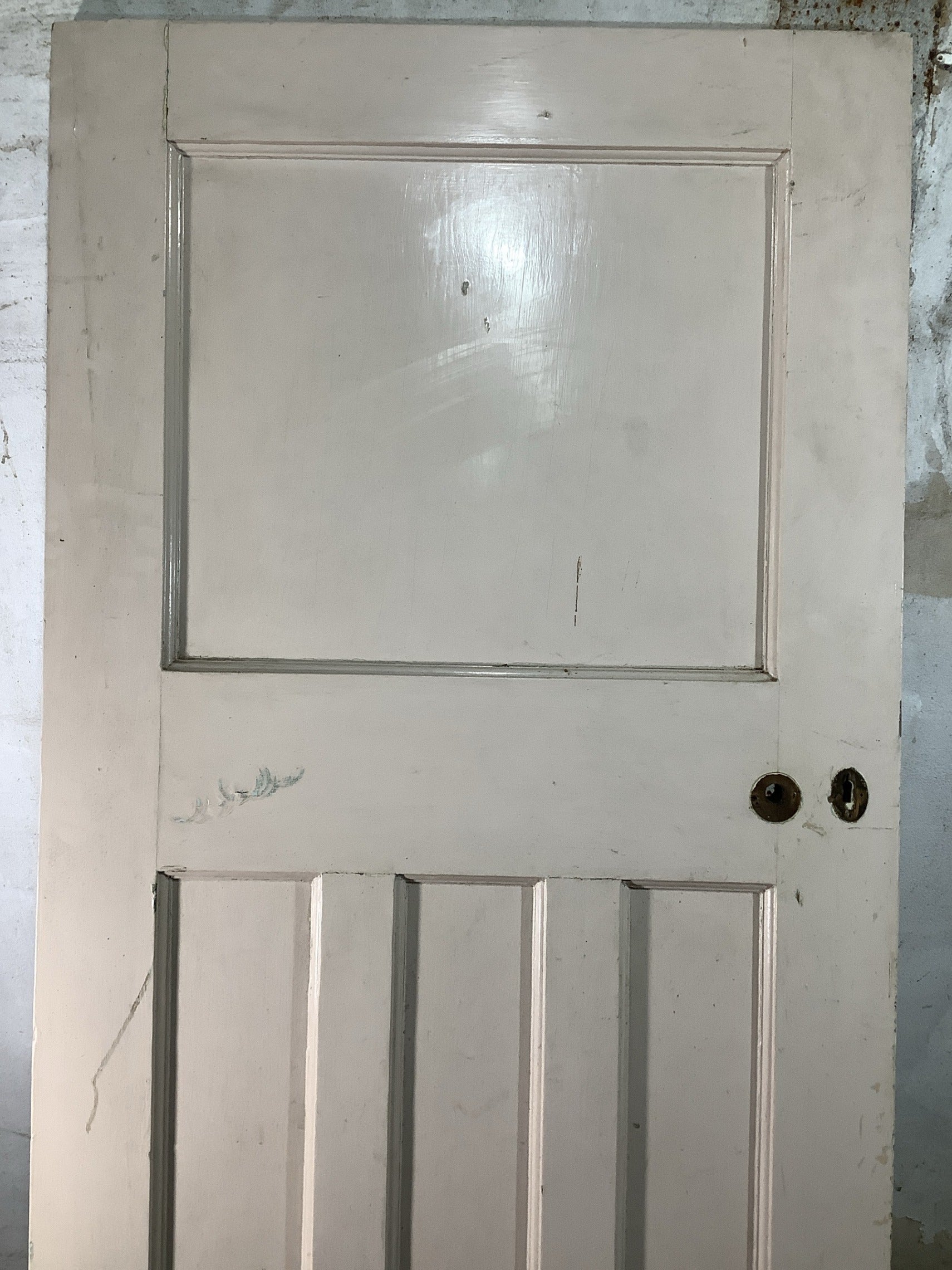 8th Pic 1930s Internal Painted  Pitch Pine Reclaimed Door