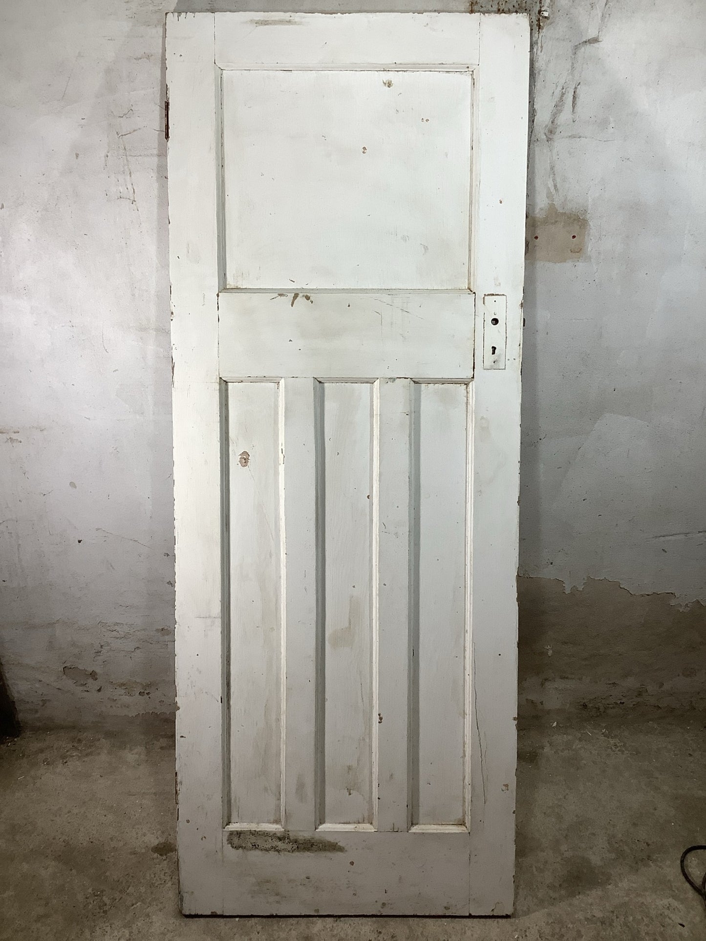 7th Pic 1930s Internal Painted  Pitch Pine Reclaimed Door