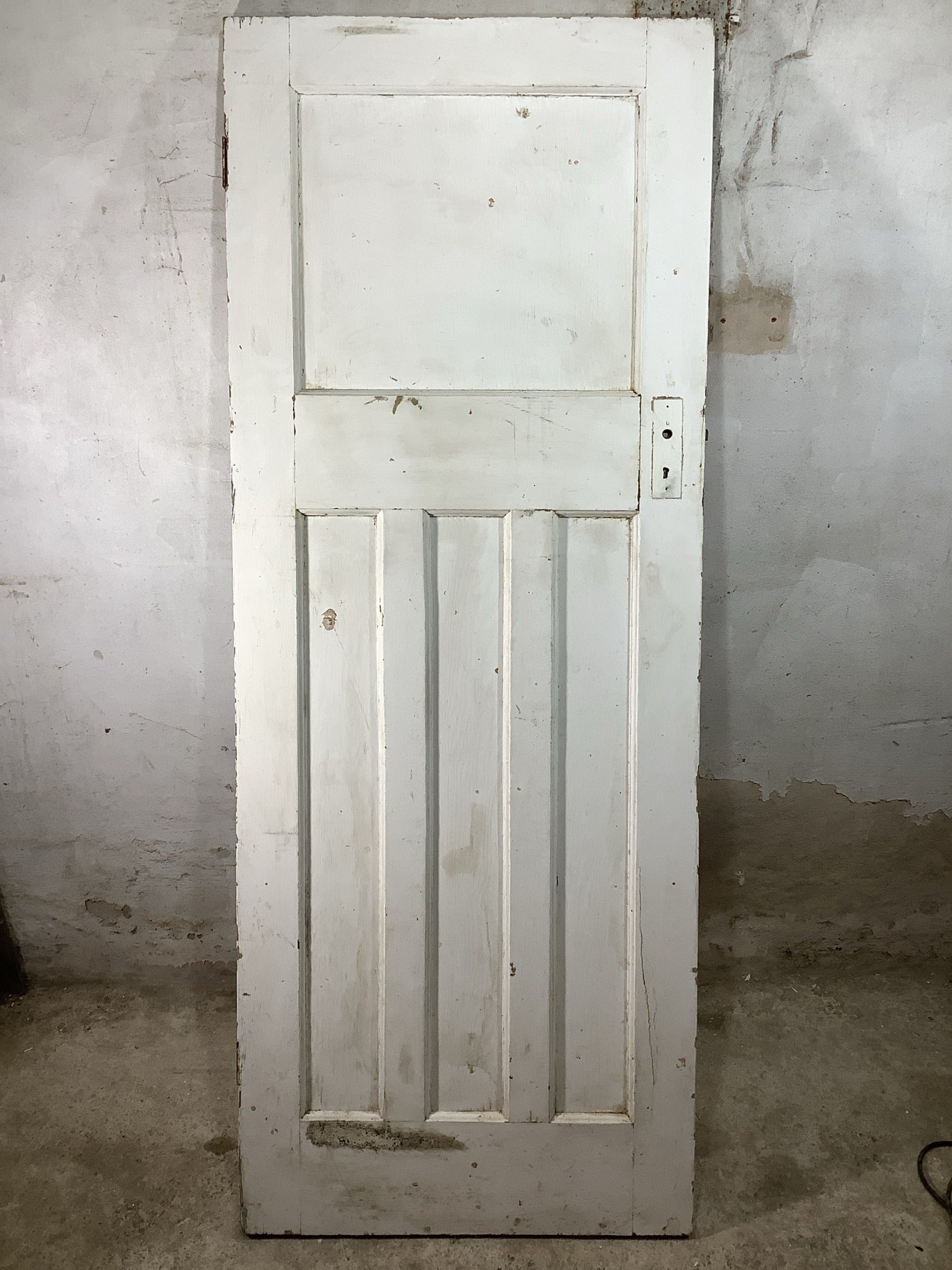 7th Pic 1930s Internal Painted  Pitch Pine Reclaimed Door