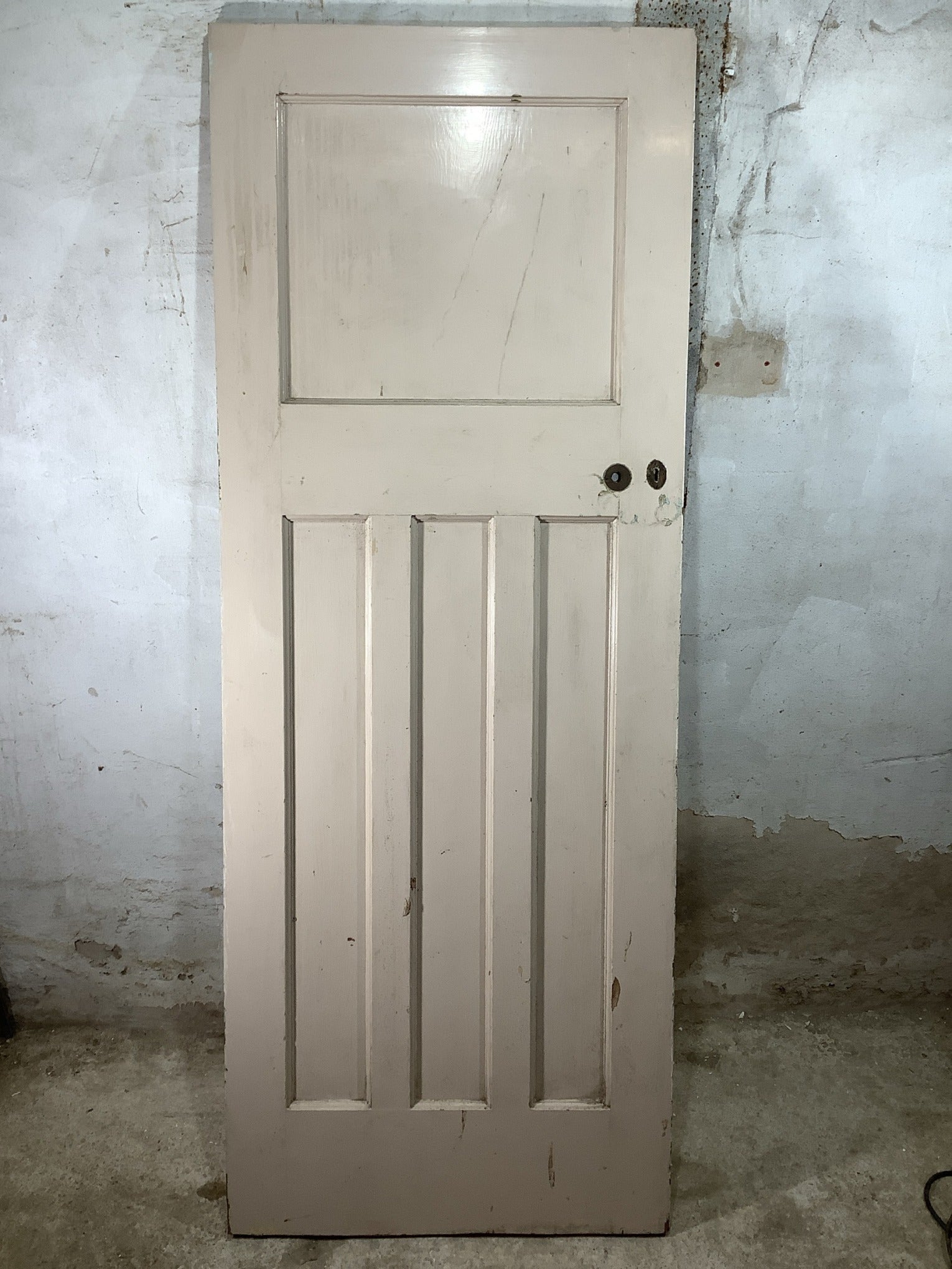 Main Picture 1930s Internal Painted  Pitch Pine Reclaimed Door