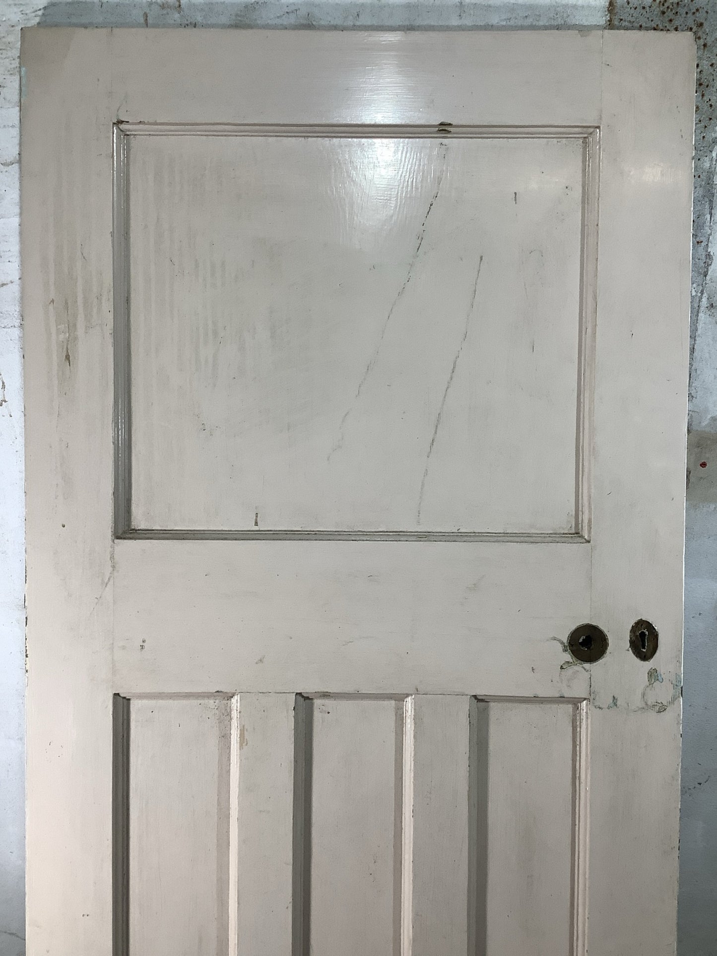 2nd Pic 1930s Internal Painted  Pitch Pine Reclaimed Door