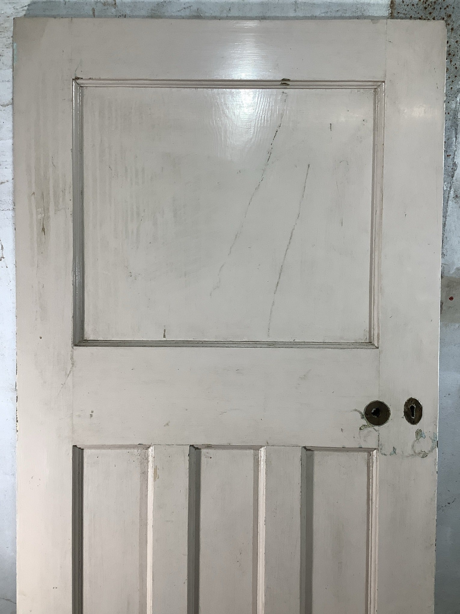 2nd Pic 1930s Internal Painted  Pitch Pine Reclaimed Door