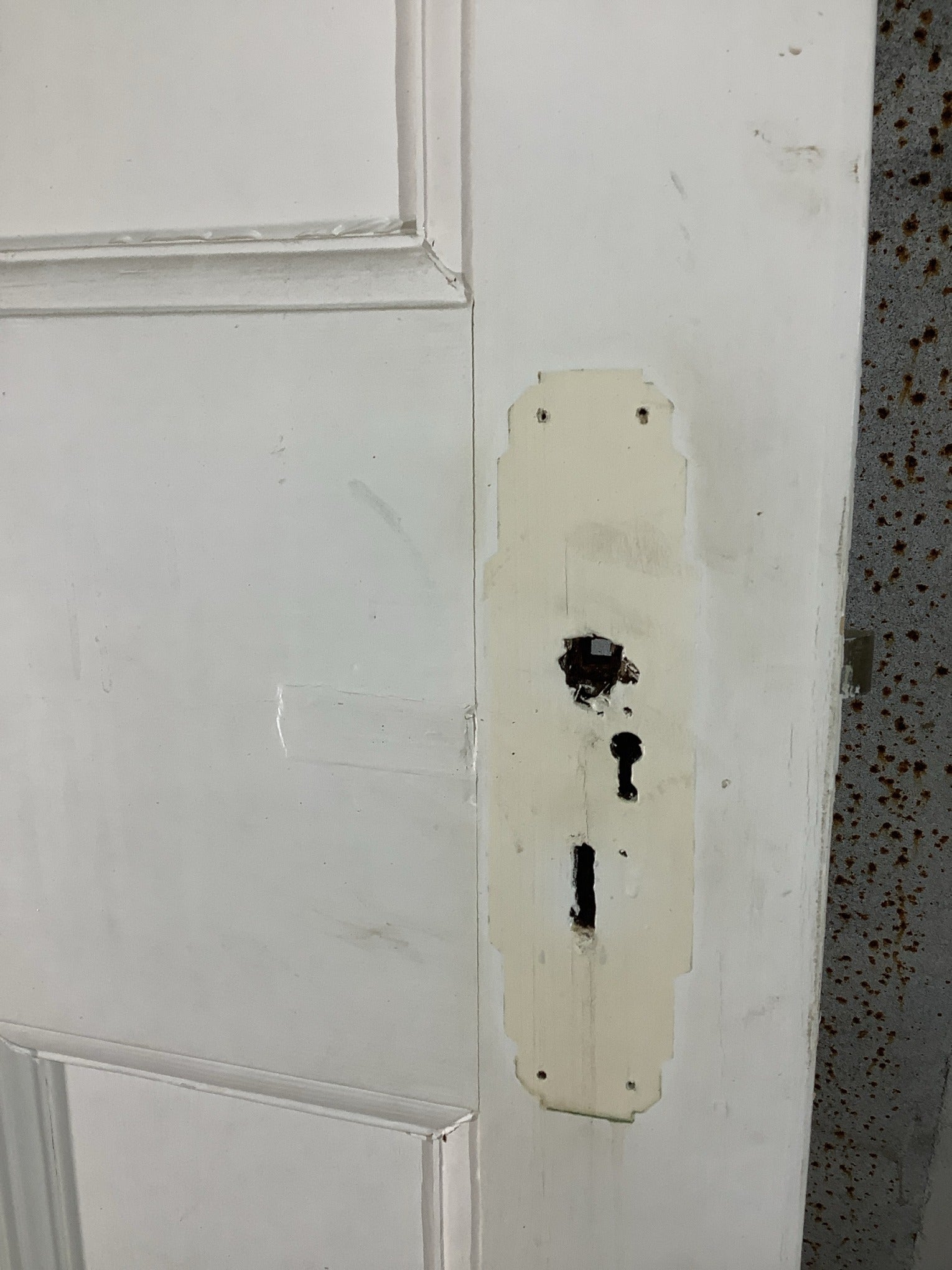 11th Pic 1930s Internal Painted  Pine Reclaimed Door