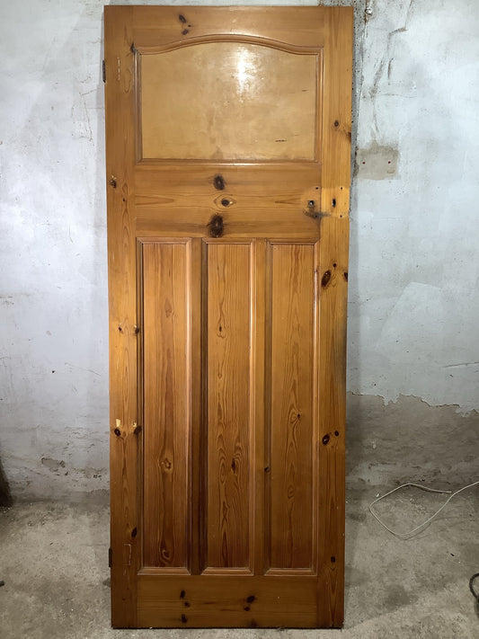Main Picture 1930s Internal Stripped & Varnished Pine Reclaimed Door