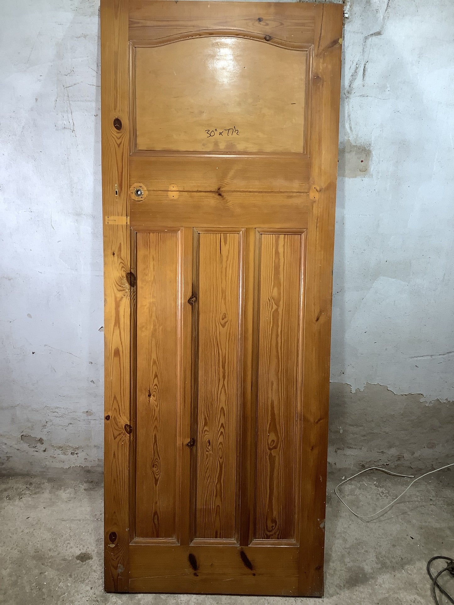 7th Pic 1930s Internal Stripped & Varnished Pine Reclaimed Door