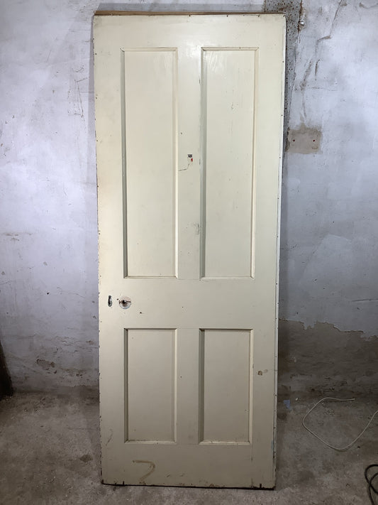 Main Picture 1930s Internal Painted  Pitch Pine Reclaimed Door