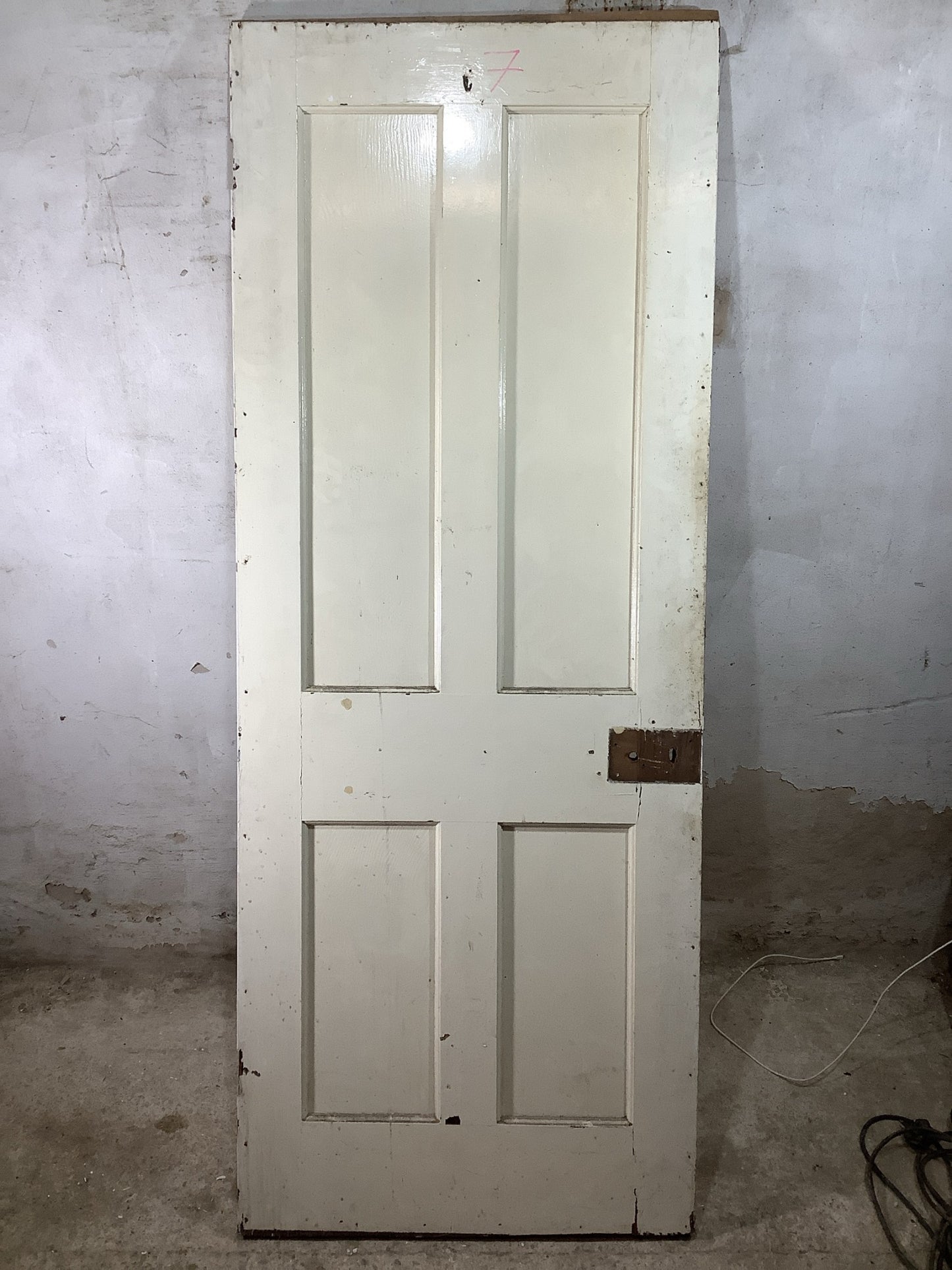 7th Pic 1930s Internal Painted  Pitch Pine Reclaimed Door