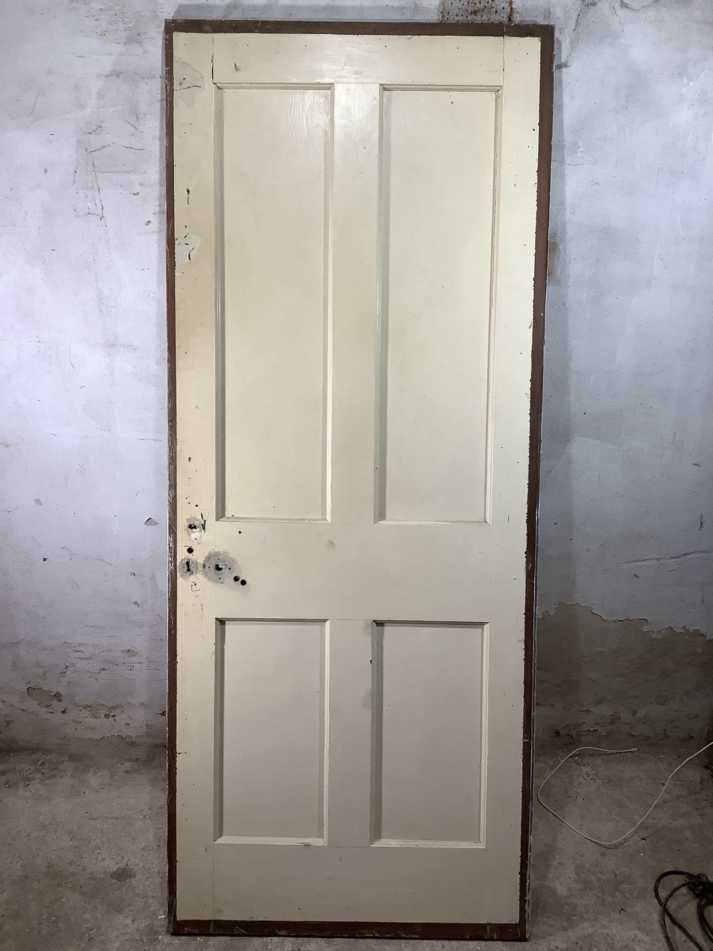 7th Pic 1930s Internal Painted  Pitch Pine Reclaimed Door