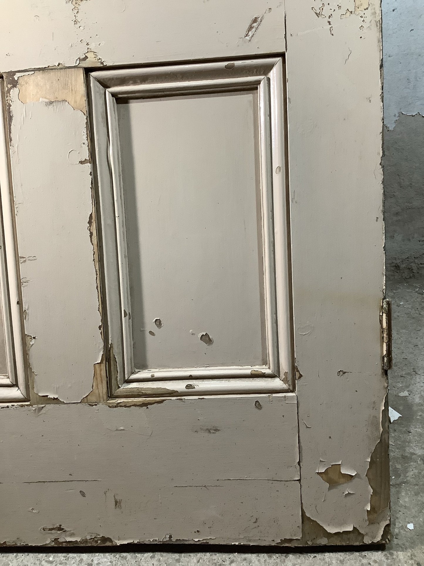 38 1/4"X 84" Victorian Front Door Painted Solid Four Panel Pine 2over2 Old