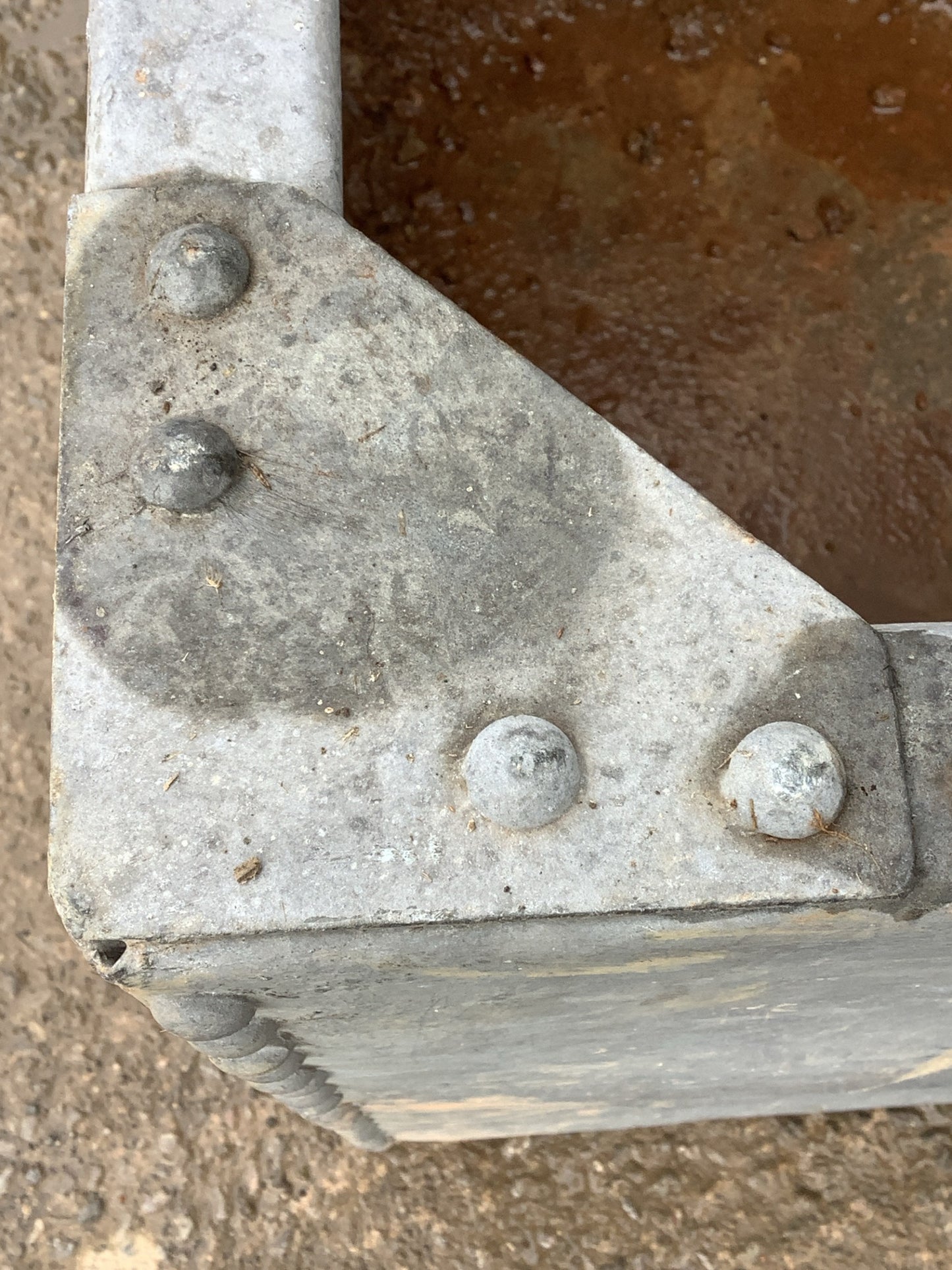 3ft Riveted Water Tank Weathered Old Galvanized Metal Planter
