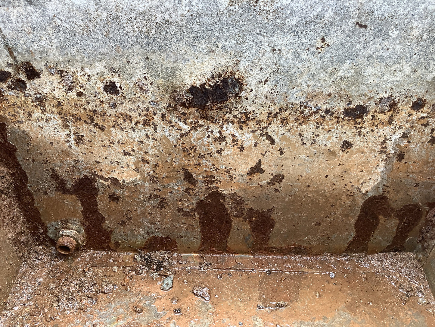 Inside surface rust but no holes