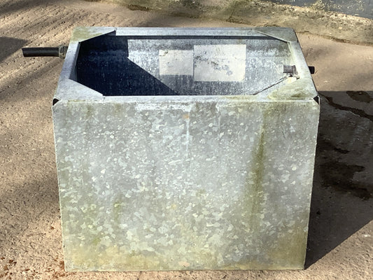 Small Old Weathered Galvanized Metal Perfect Planter Water Tank 48cmH x45cmW