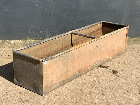 6’ Old Rustic Long Weathered Galvanized Garden Metal Planter