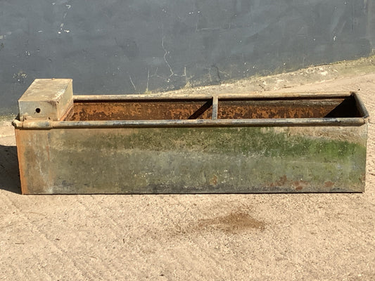 6’ Lovely Long Weathered Old Galvanized Metal Garden Planter Trough