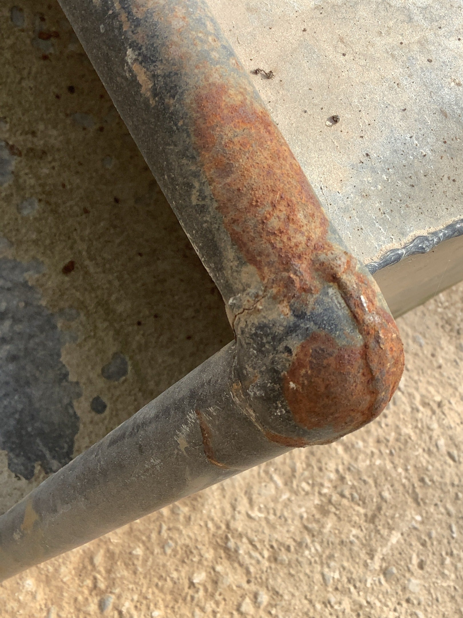 Rust on corner