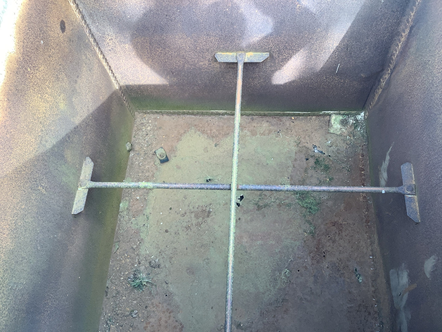 4’ Fantastic Large Old Deep Tarnished Galvanized Riveted Metal Water Planter