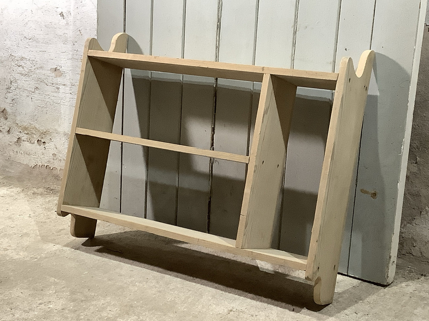 2ft Lovely Small Old Reclaimed Pine Natural Wooden Wall Shelf