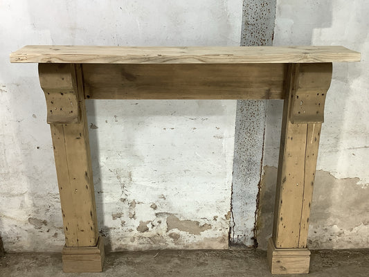 Large Rustic Reclaimed Stripped Old Wooden Pine Fire Surround