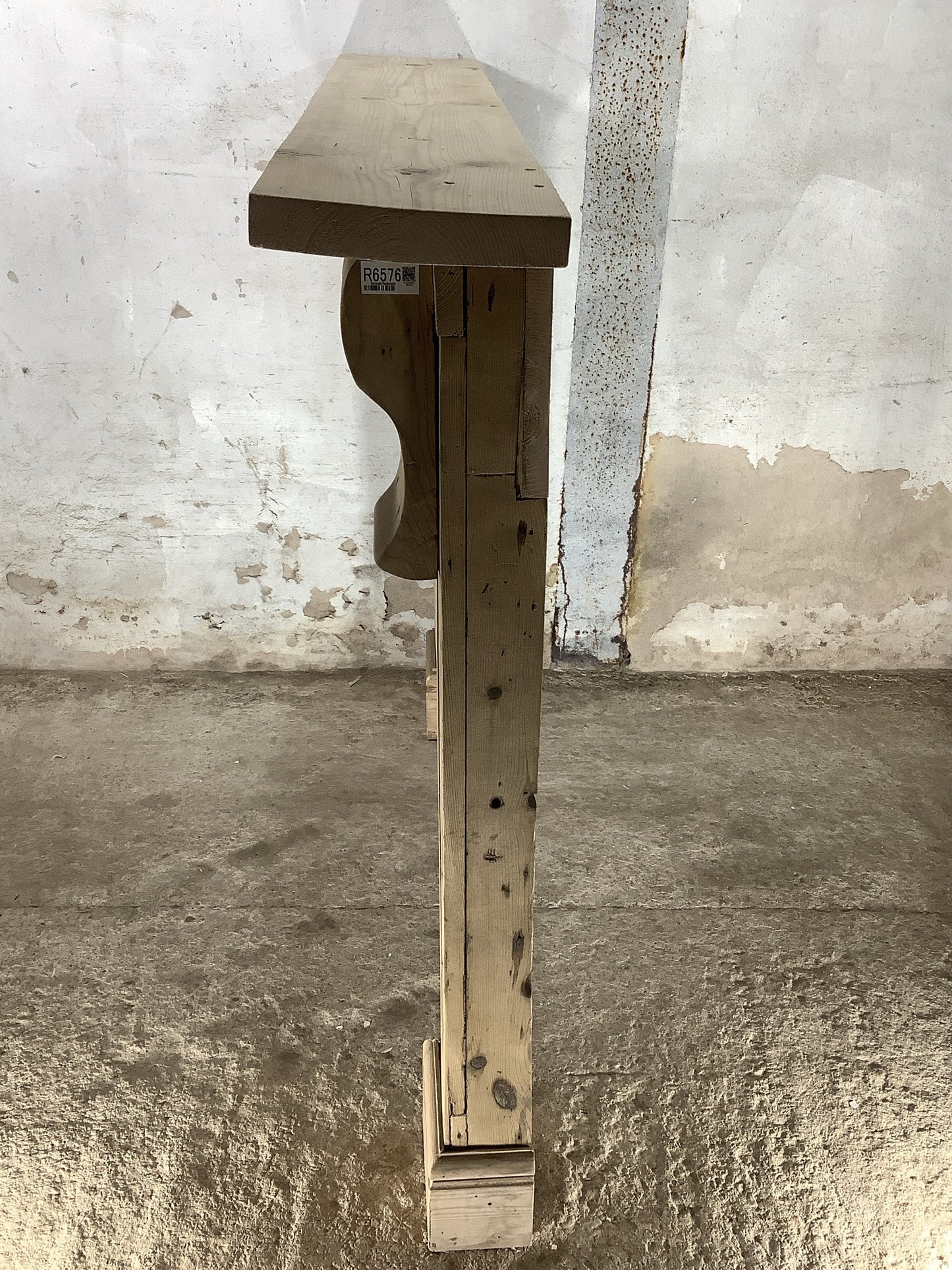 Large Rustic Reclaimed Stripped Old Wooden Pine Fire Surround