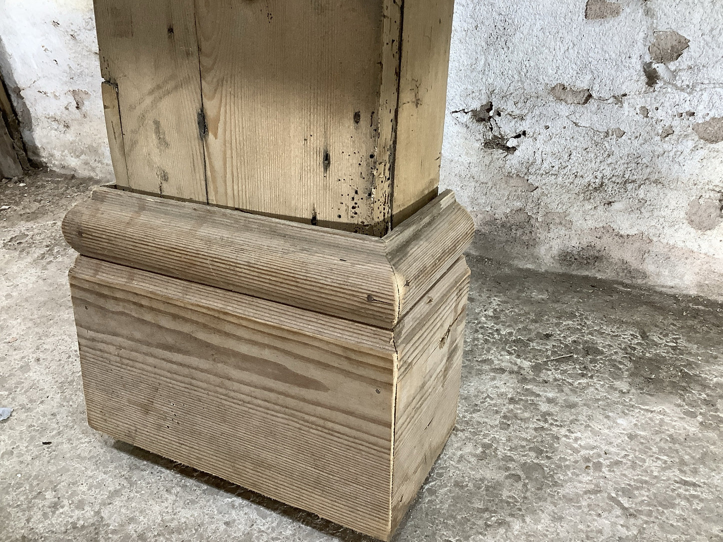Large Rustic Reclaimed Stripped Old Wooden Pine Fire Surround