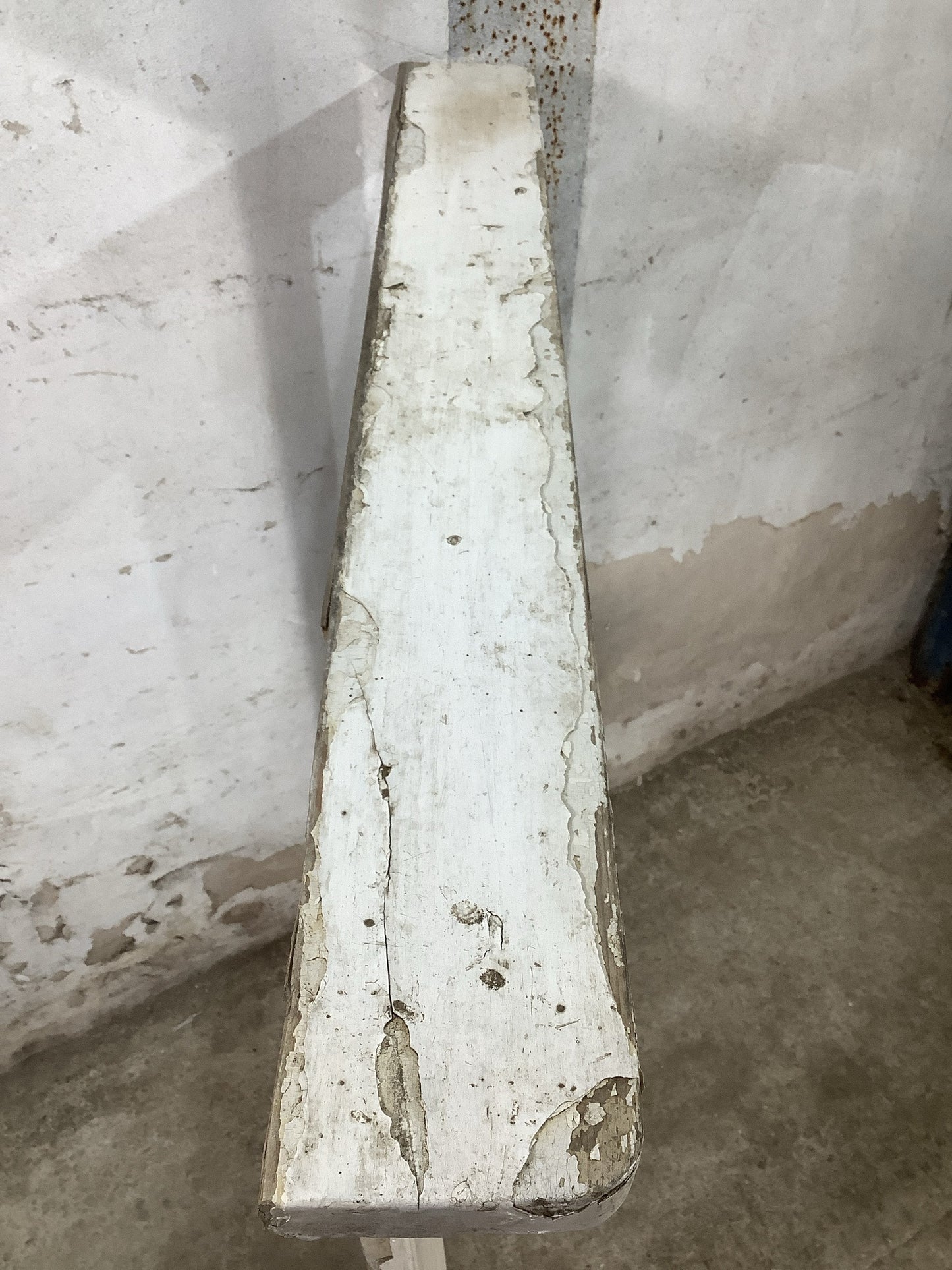 Rustic White Vintage Small Simple Painted Pine Wooden Fire Surround 3'8"H 2'11" W
