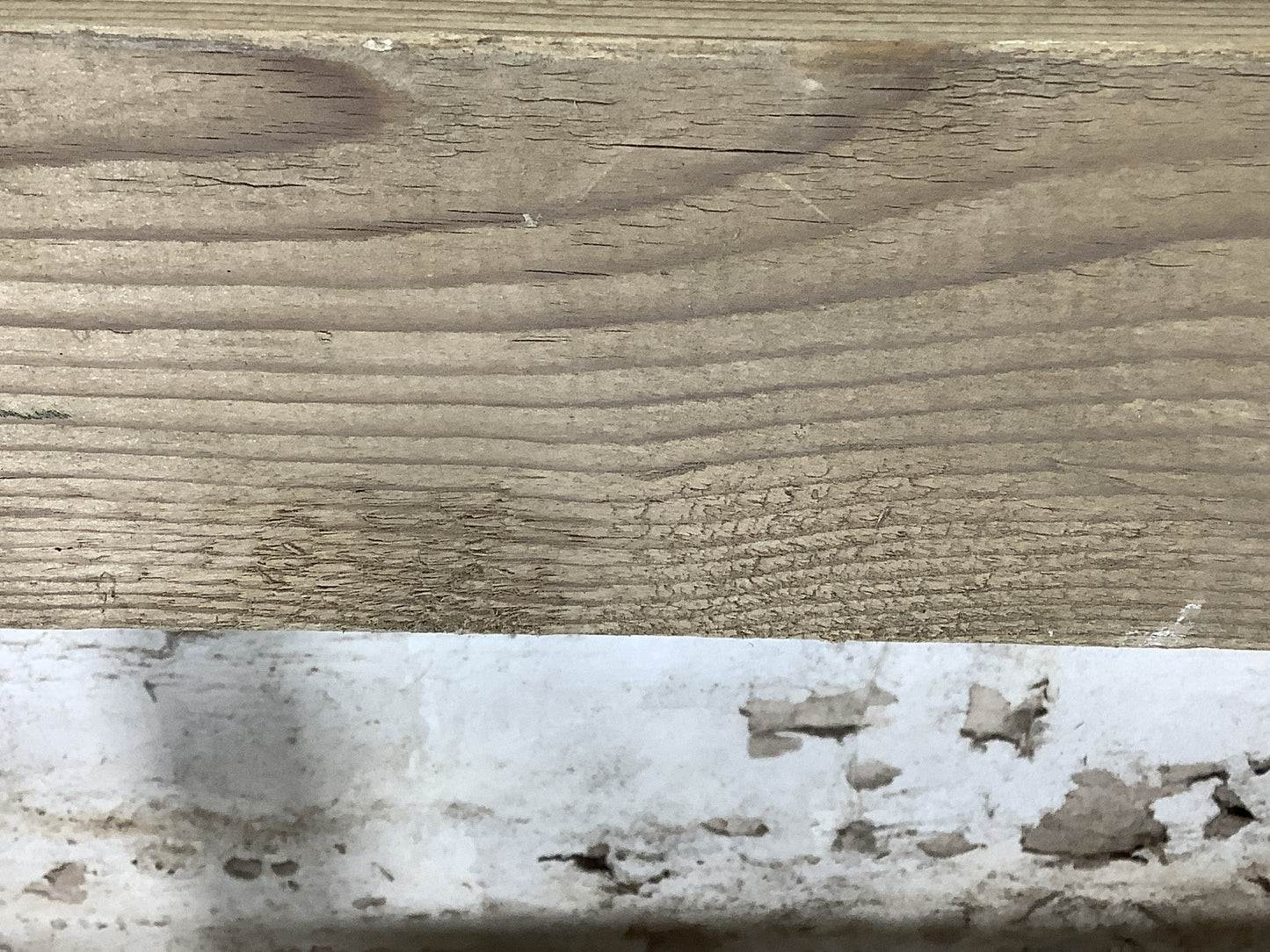 Reclaimed Victorian Waxed Pine Wooden Wall Hanging Shelf 3’3"H 4'2" W