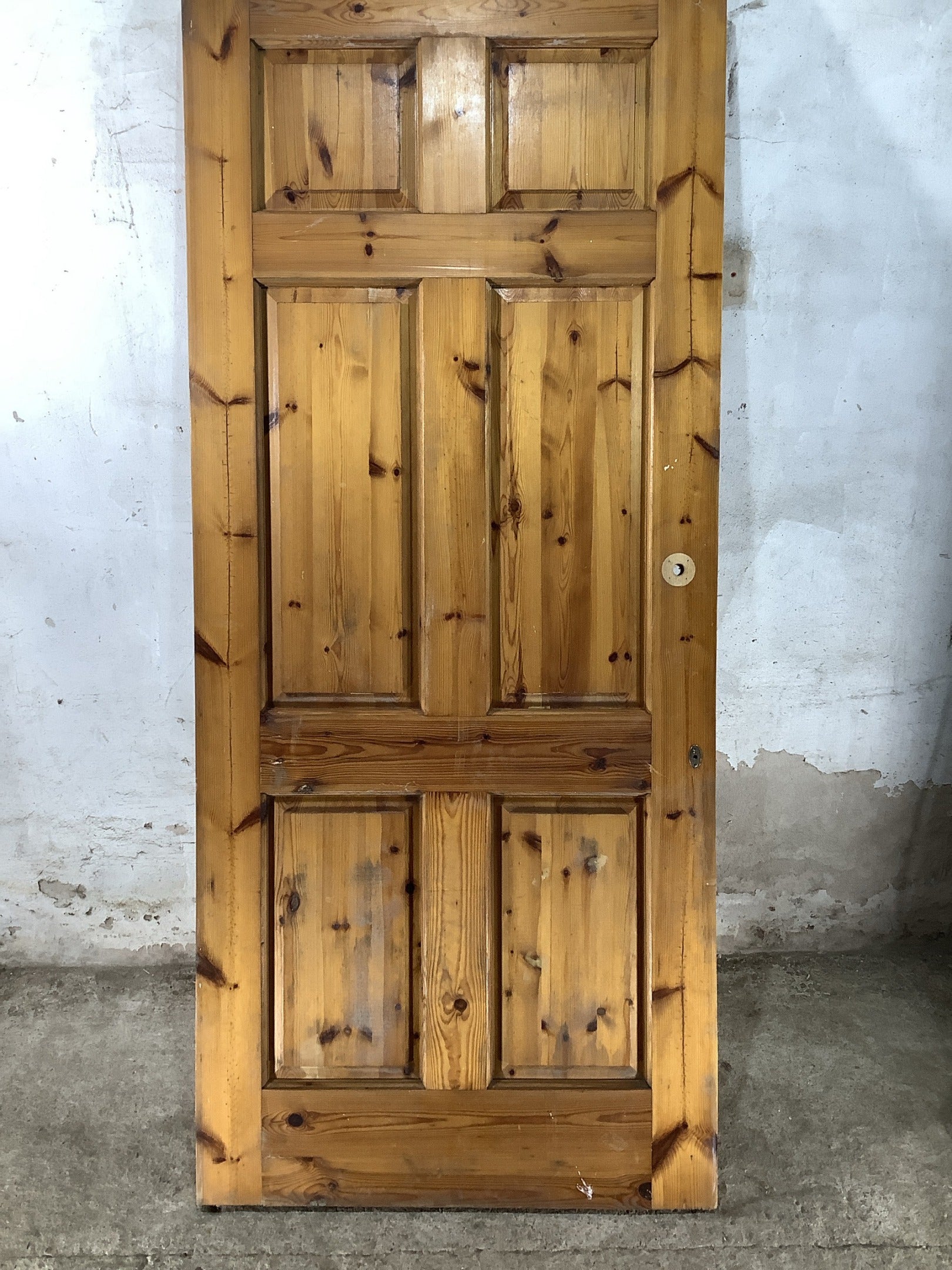 7th Pic Old Internal Varnished  Pine Reclaimed Door