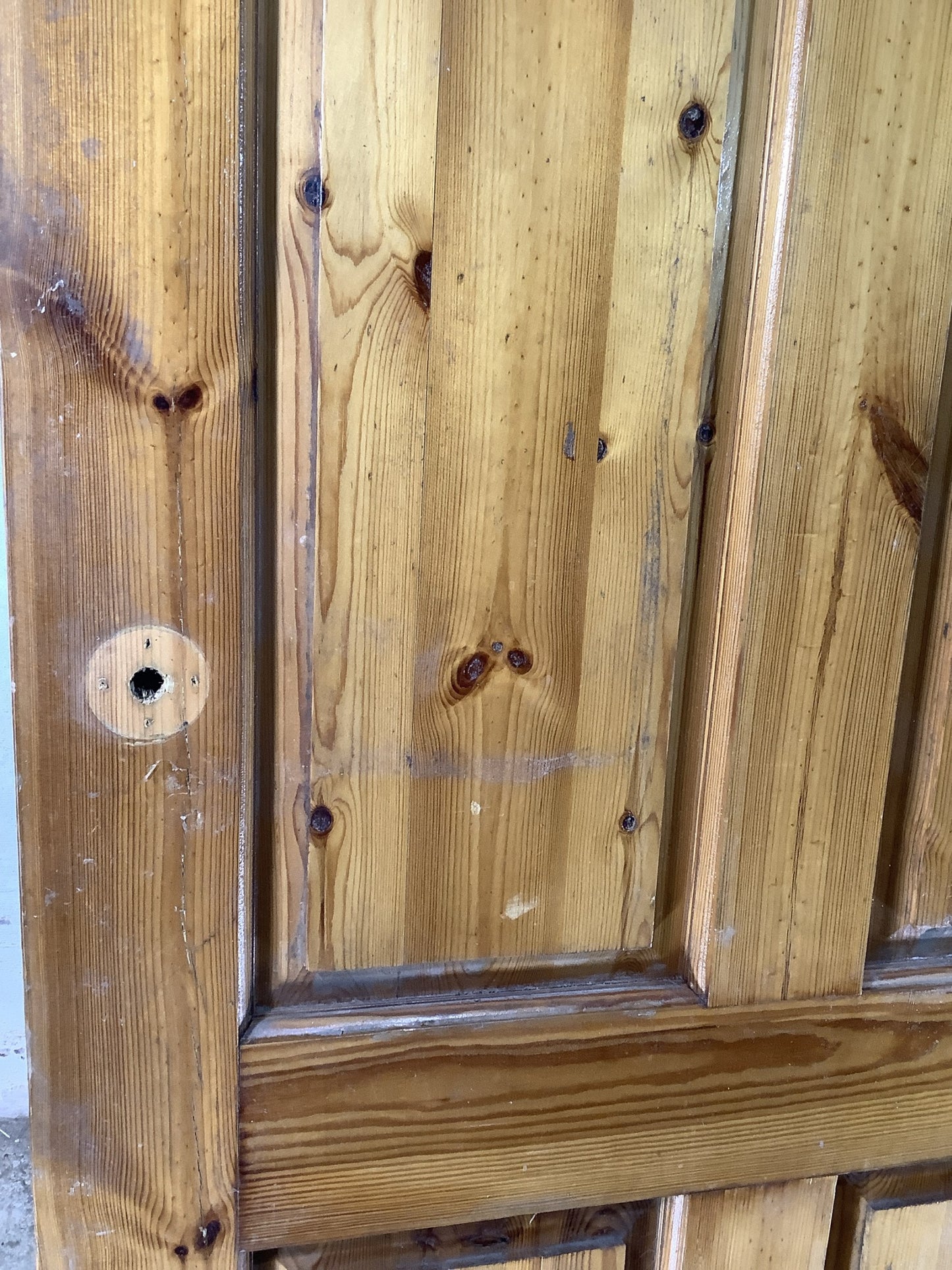 4th Pic Old Internal Varnished  Pine Reclaimed Door