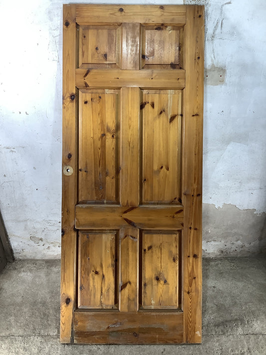 Main Picture Old Internal Varnished  Pine Reclaimed Door