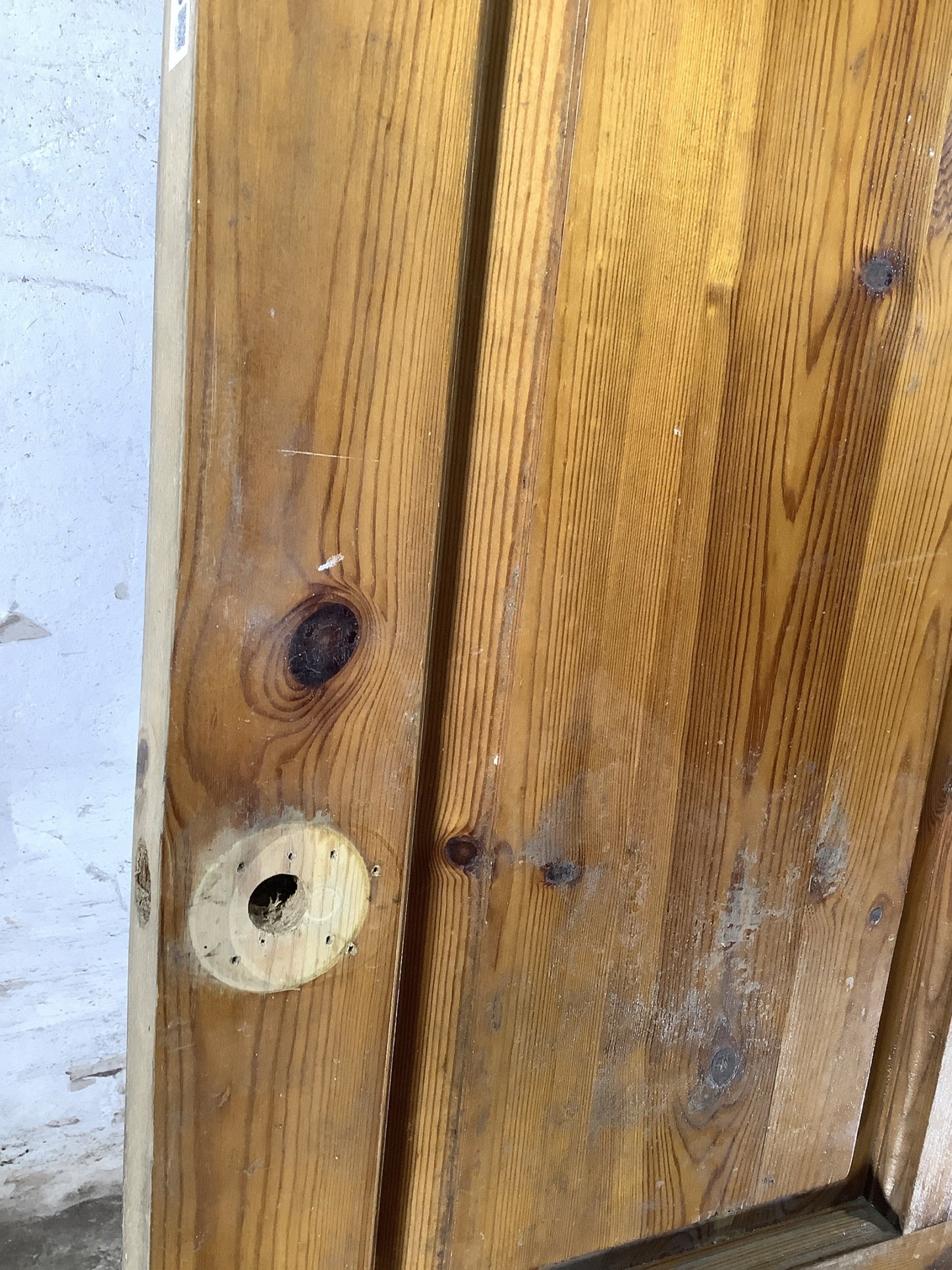 5th Pic Old Internal Varnished  Pine Reclaimed Door