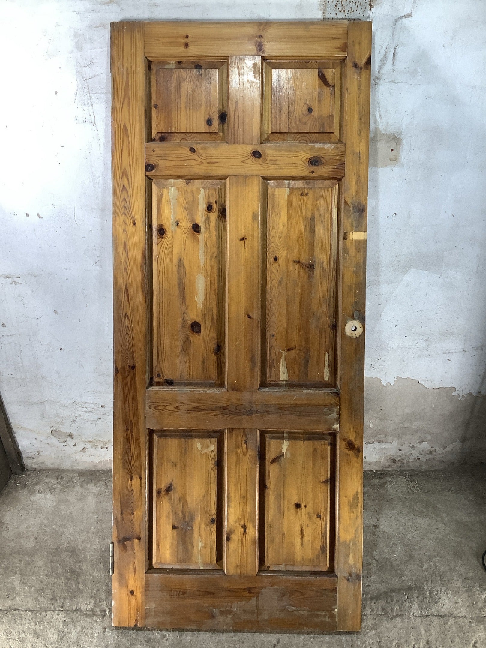 7th Pic Old Internal Varnished  Pine Reclaimed Door