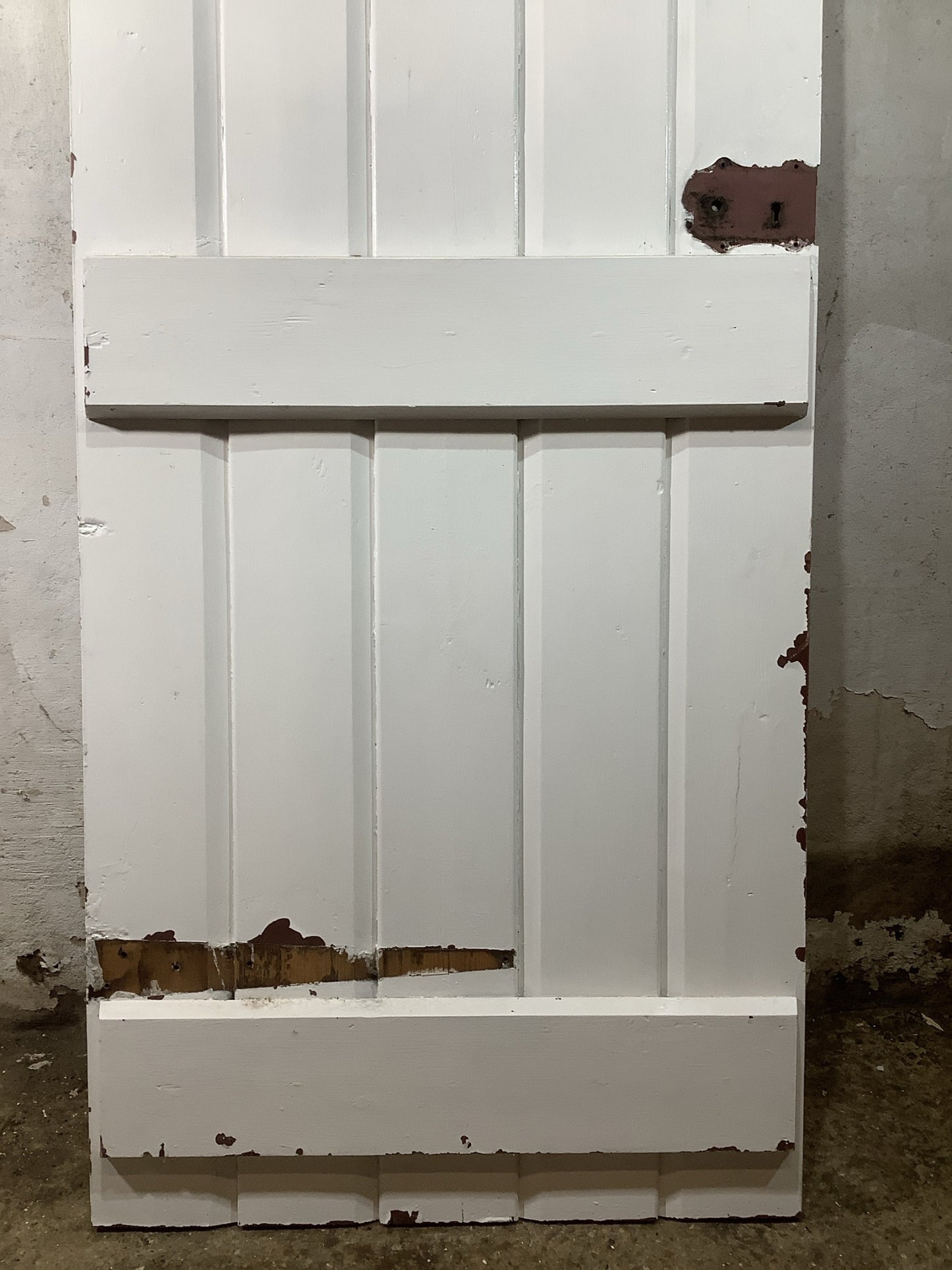 9th Pic Old Internal Painted  Pine Reclaimed Door